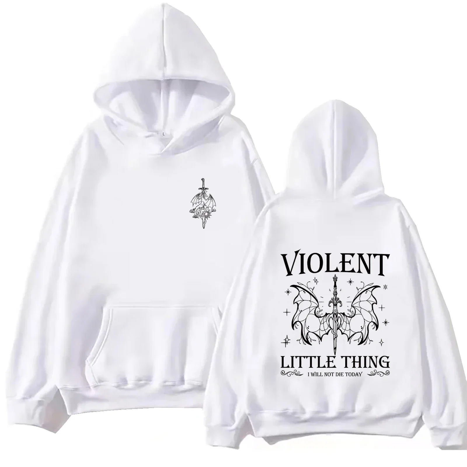 2025 Violent Little Thing Sudadera con capucha Tops Cuarta ala Fan Regalo Sudadera Dragon Rider Manga larga Regular Otoño Unisex