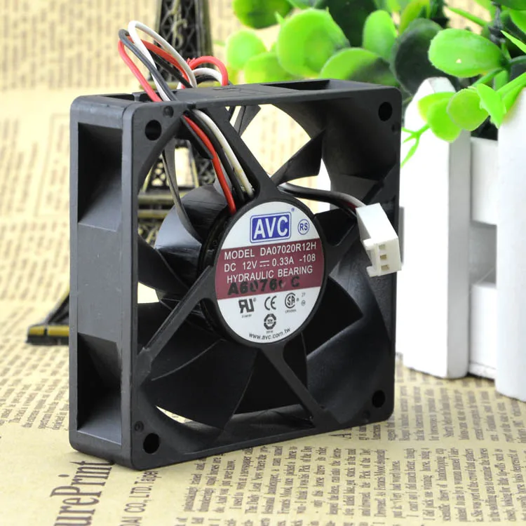 ORIGINAL DA07020R12H 12V 0,33 EINE 7020 7CM CPU LÜFTER