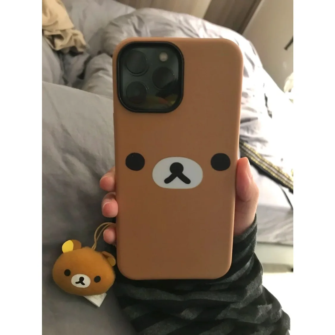 Ins Cartoon Cute Big Face Rilakkuma Phone Case for IPhone 16 15 14 11 12 13 Pro Max Mobile Phone Case for IPhone XR XS MAX