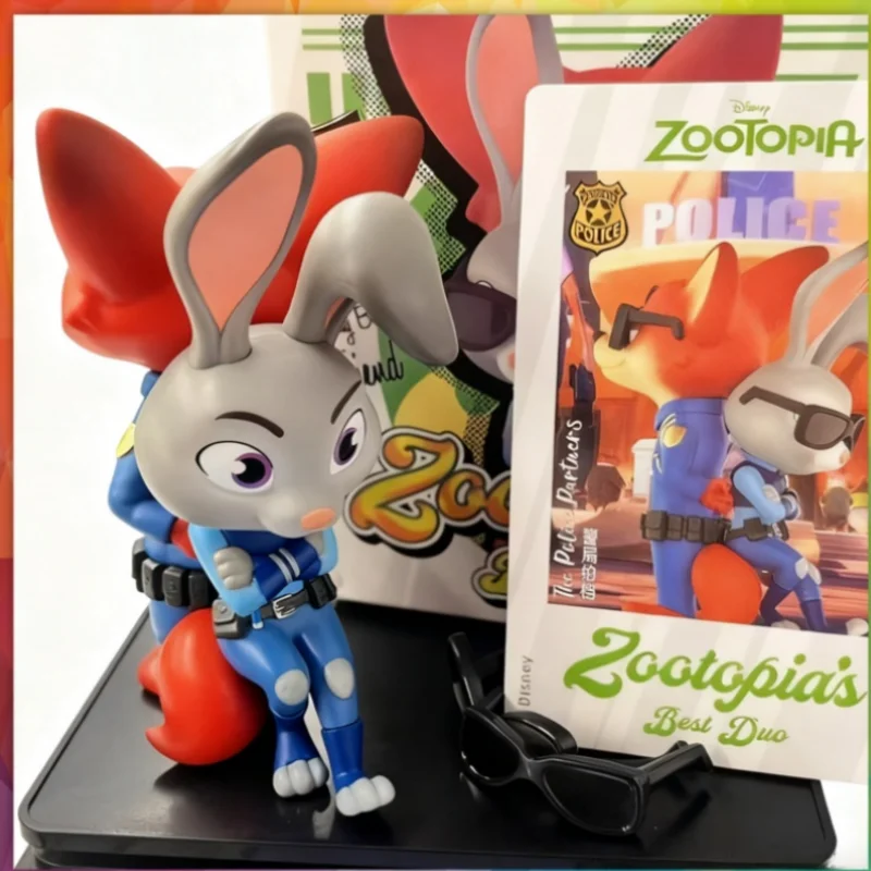 MINISO Disney Zootopia سلسلة تعاونية على شكل مدينة حيوانات صندوق أعمى تمثال لطيف هدية ألعاب قابلة للجمع