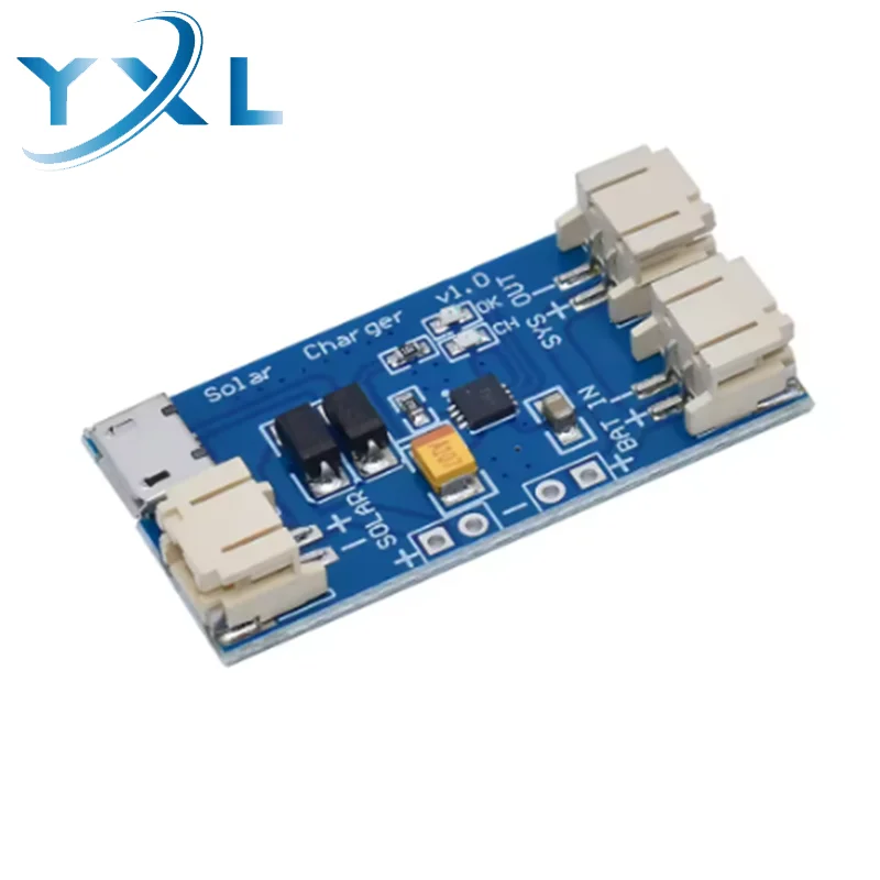 1-10pcs Mini Solar Lipo Charger Board CN3065 Lithium Battery Charge Chip DIY Outdoor Charging Board Module with Connector Wire
