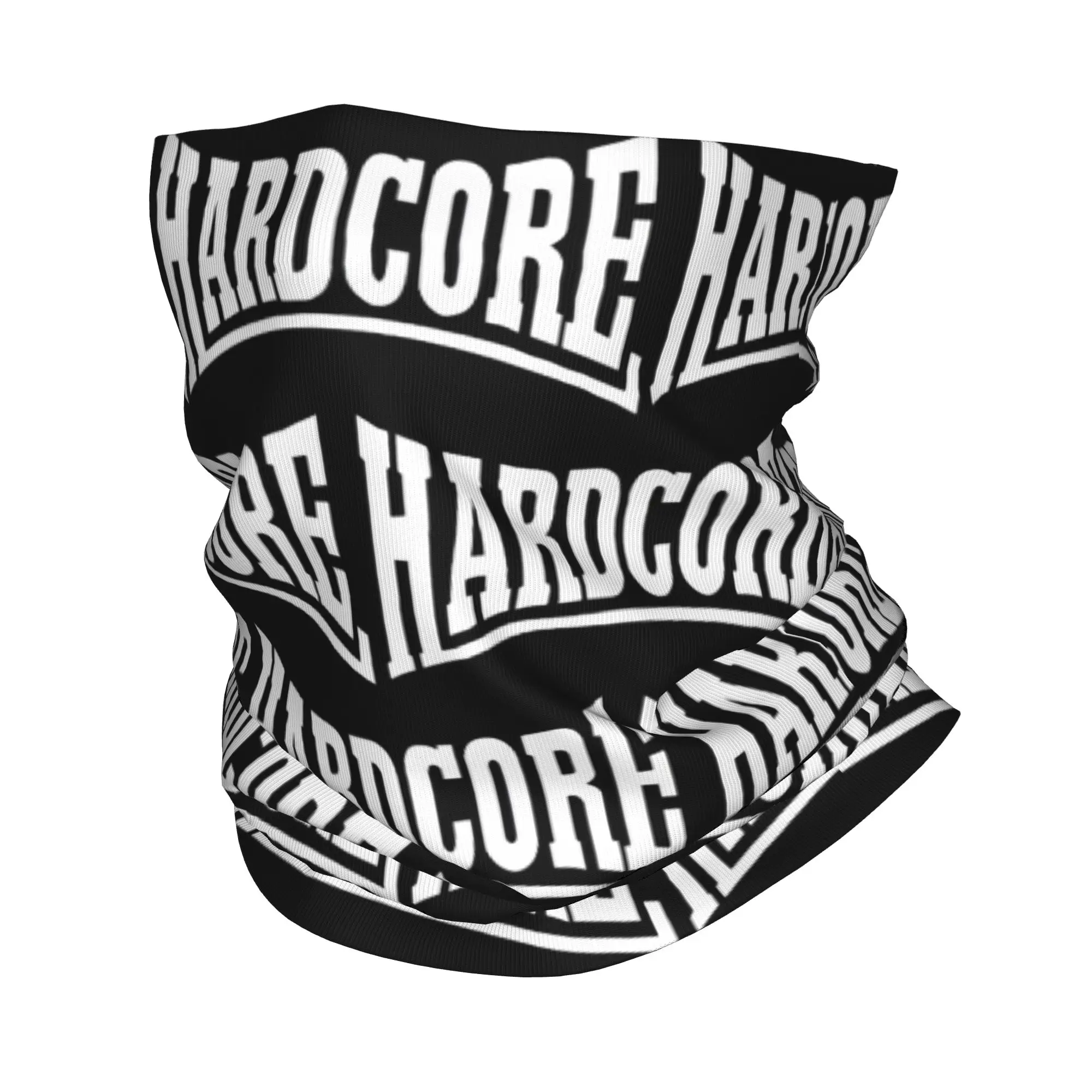 

Custom Classical H-Hardcores Rock Winter Headband Neck Warmer Women Men Hiking Running Tube Scarf Gothic Face Bandana Gaiter
