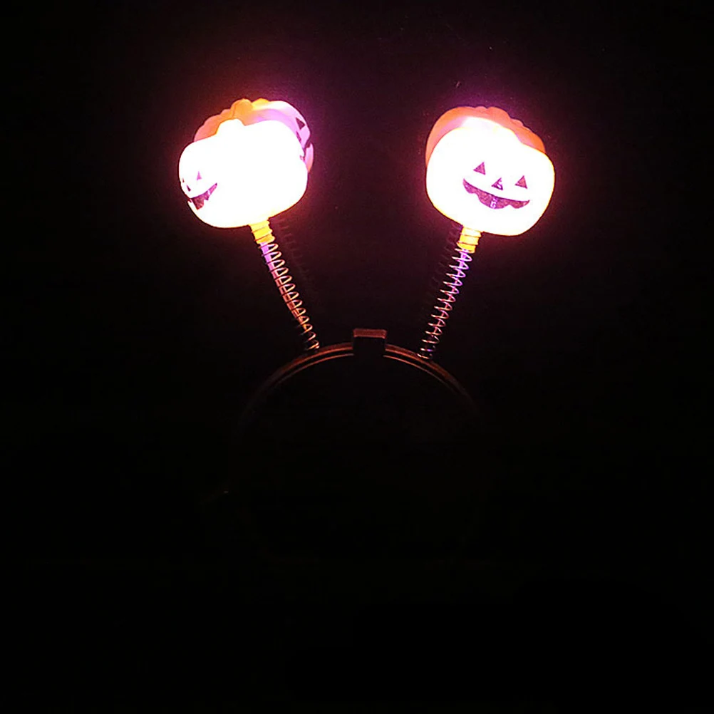 

Glowing Pumpkin Headband LED Hair Band Bopper One Size Fits Most Halloween Costume Accessory Festive LED Pumpkin Headband Glow