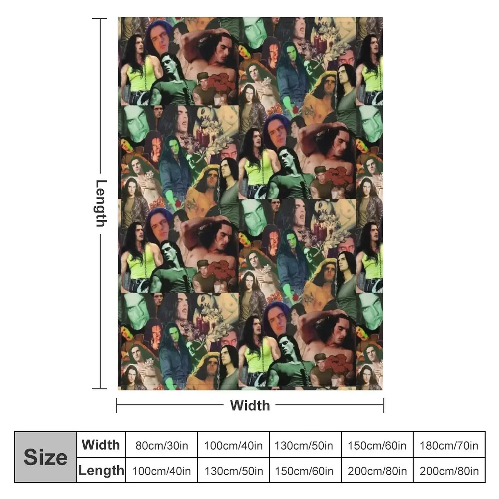 Type O Negative: Peter Steele Dark Goth Collage Edit II Throw Blanket Large Heavy Moving Comforter Blankets