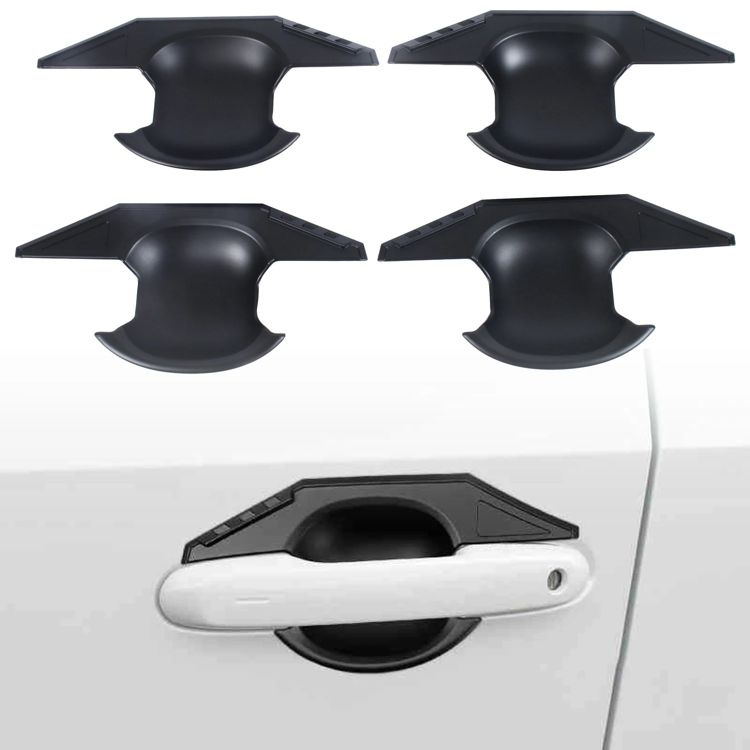 for Toyota Land Cruiser Prado J250 2024 Car Door Handle Cup Scratch Protective Covers Exterior Auto Door Bowl Trims 4pcs