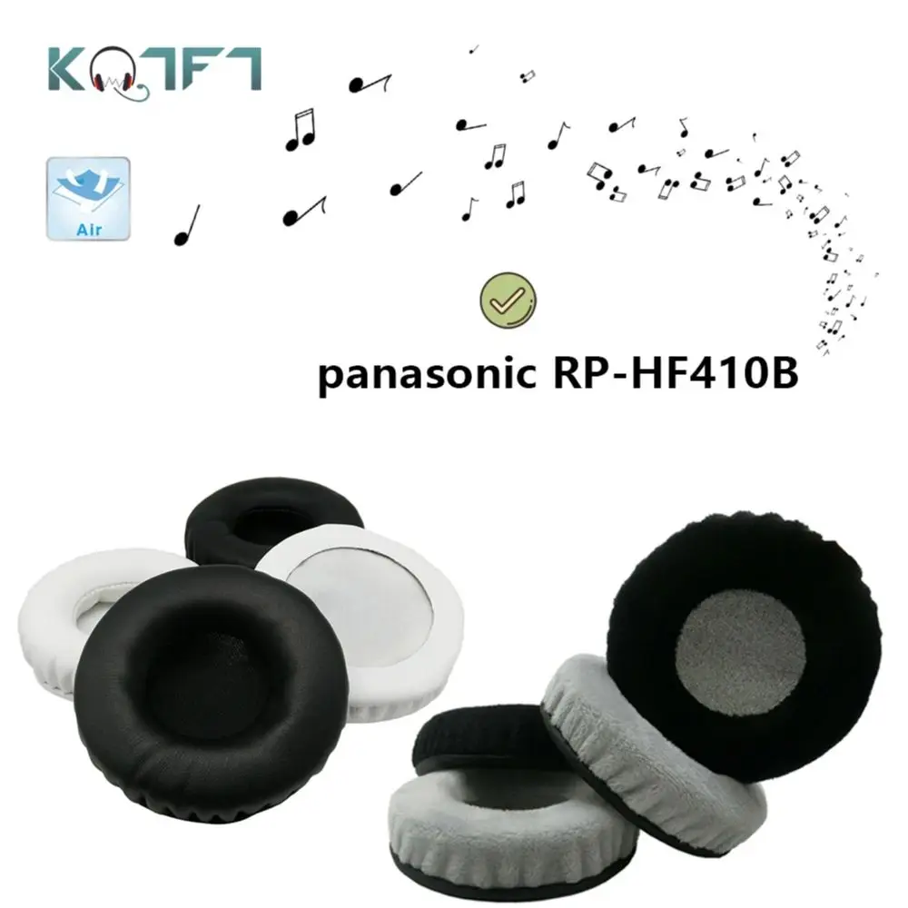 KQTFT flannel 1 Pair of Replacement Ear Pads for panasonic RP-HF410B Headset EarPads Earmuff Cover Cushion Cups