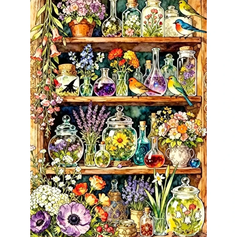 Wallpaper Art And Craft - DIY 5D Diamond Painting, Watercolor Style