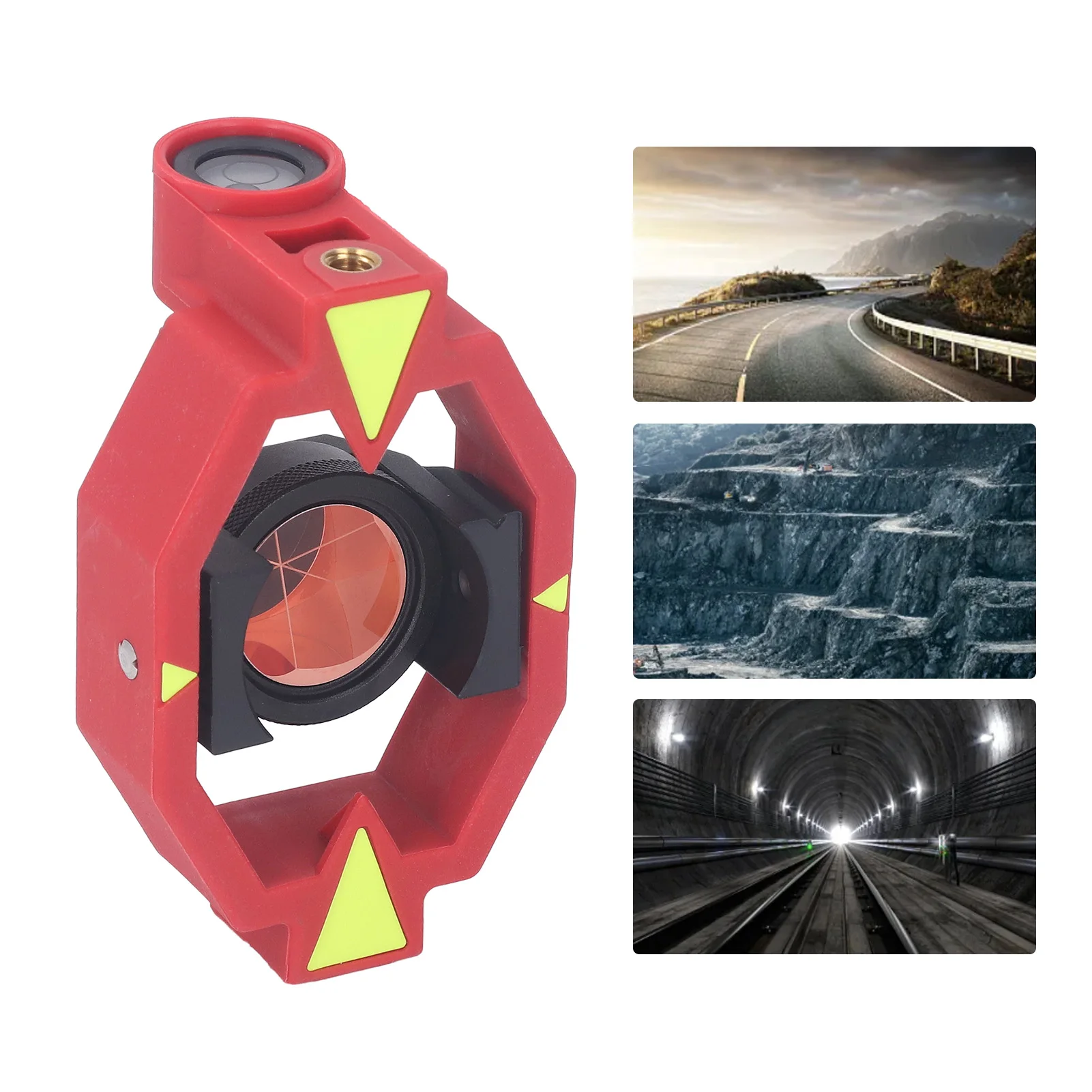 Аксессуары для тахеометра Тахеометр Мини-призма K9 Оптическое стекло 0 мм Постоянная призма диаметром 1 дюйм с 4 полюсами для южной мини-призма