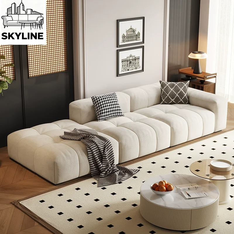 Single armrest sofa module three-person straight row sofa living room hotel office beauty salon