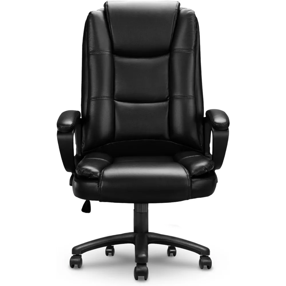 

Heavy Duty Office Chair 400LBS Big and Tall Executive Leather Computer Chair with High Back Lumbar Support Adjustable Armrest