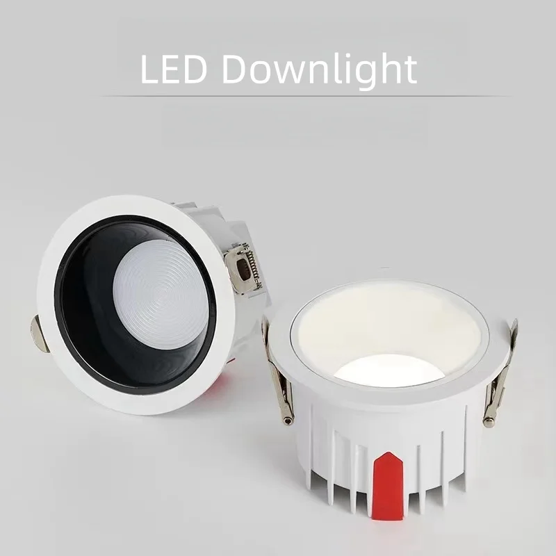 

12W LED Downlight Anti-glare Lightness Engineering Ceiling Light for store office home living room bedroom corridor downlight