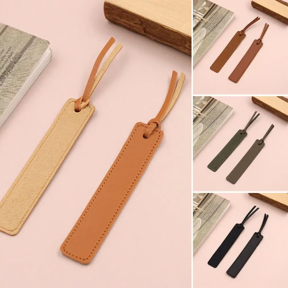 

High Quality Leather Bookmarks Office Supply Stationery Bookmark Holder Teacher Gift Leather Tag Read Marks Book