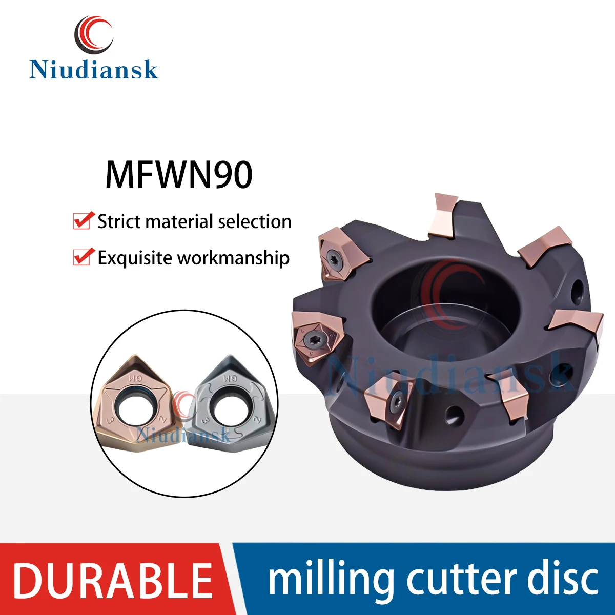 

MFWN90 Series High Quality CNC Milling Cutter Disc MFWN90 050R-4T Fast Feed Milling Cutter Disc WNMU Open Coarse Milling Blades