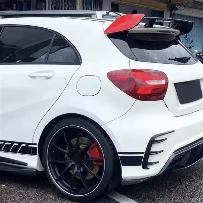 

AB56-Car Rear Bumper Side Vent Spoiler Canard Body Kits For Mercedes Benz A Class W176 A200 A250 A45 AMG Sport Hatchback