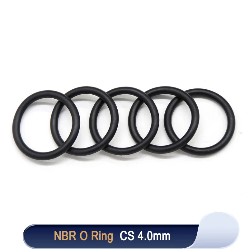 10/50pcs NBR O Ring Nitrile Rubber Gasket Thickness CS 4mm OD 16~150mm Black Round O Type Corrosion Oil Resist Sealing Washer