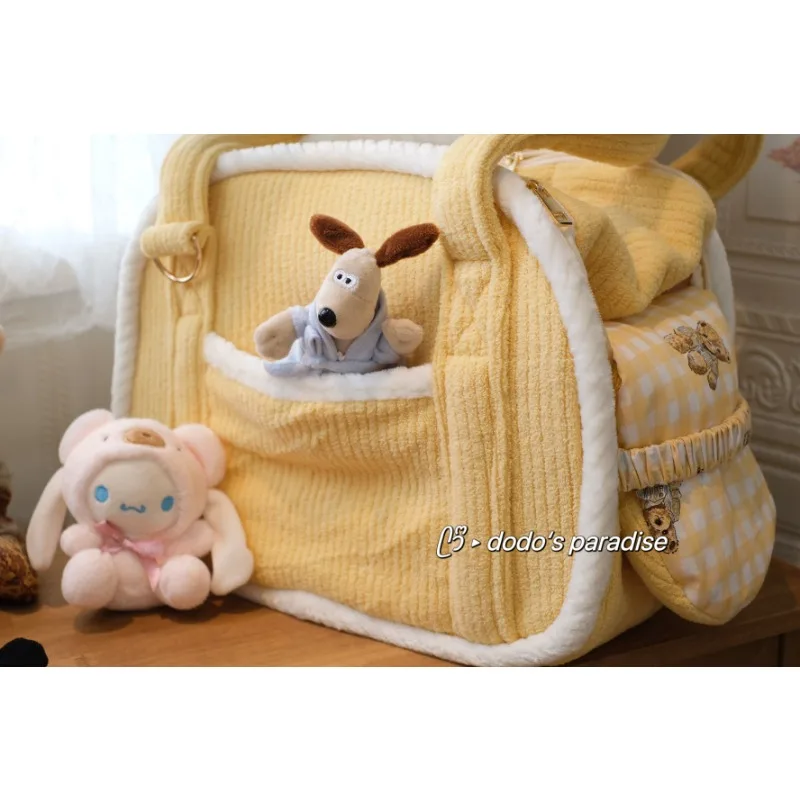 

Luxury Removable Washable Korean Pet Cat carrier Dog Bag Portable Outdoor Bag Puppy Shoulder Slanting Backpack Pet accessories