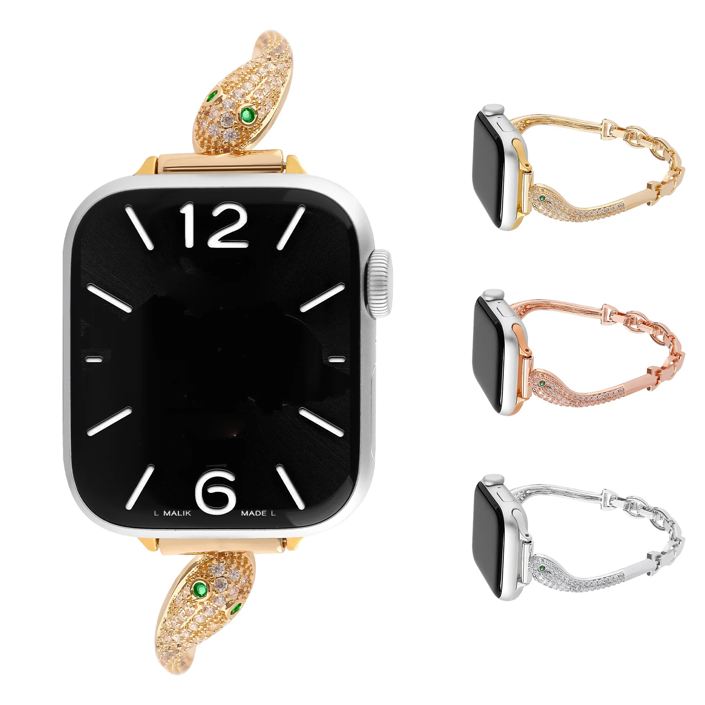 

Новый дизайн, инкрустированный бриллиантом язычком ремешок для Apple Watch, ремешок 46 мм, высококачественный ремешок 45/44/42/41/40 мм для серии iwatch S10 S9 S8