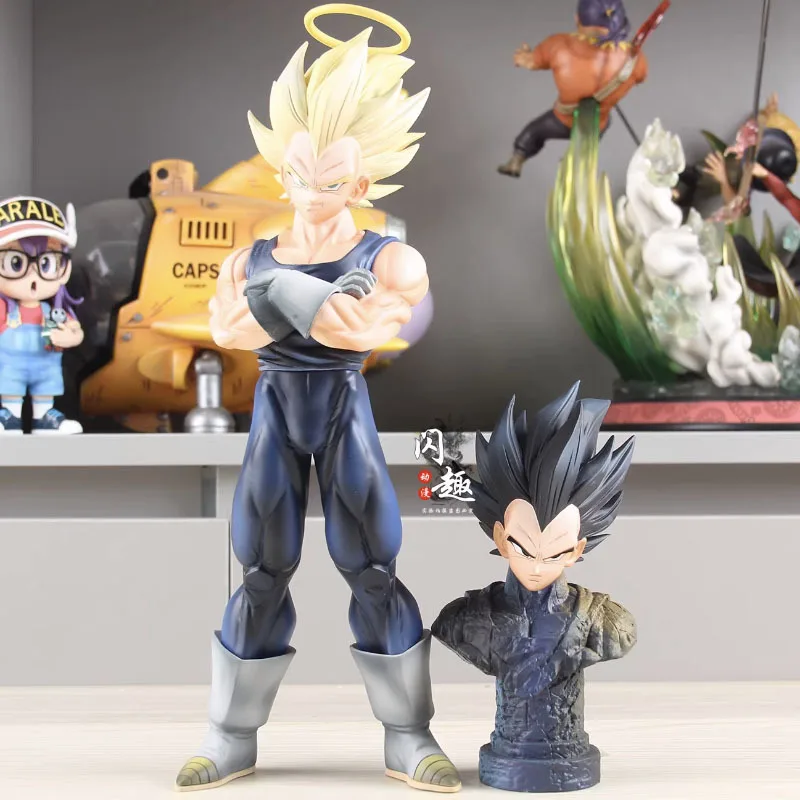 

Фигурка YJ Majin Vegeta с двумя головами, Dragon Ball Z, 28,5 см, Супер Сайян, аниме-статуэтка GK, модель игрушки