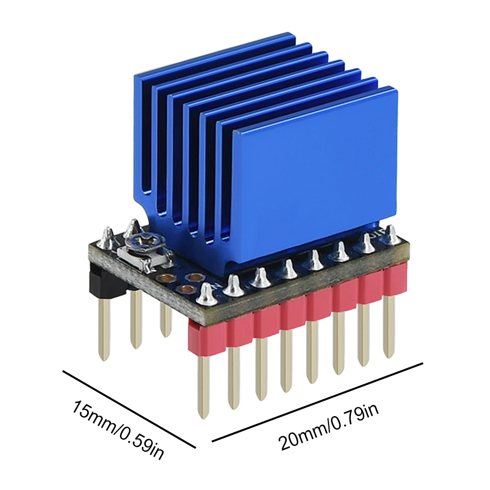 

Драйвер шагового двигателя TMC2209 V2.0 UART Ultra Silent Stepsticks с радиатором до 256 подразделений для 3D-принтера SKR V1.3/1.4