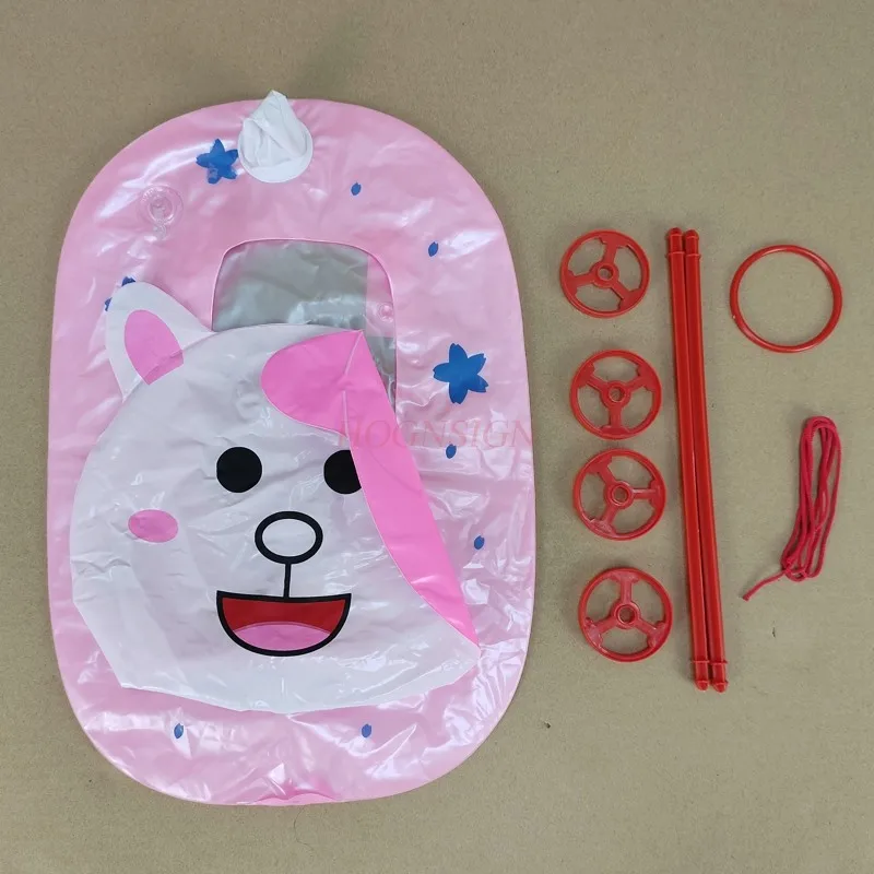 Animal inflable de dibujos animados para niños y niñas, lindo cerdo, Tigre, juguete inflable para tirar a mano, globos, juguetes, decoraciones para Carparty 2021