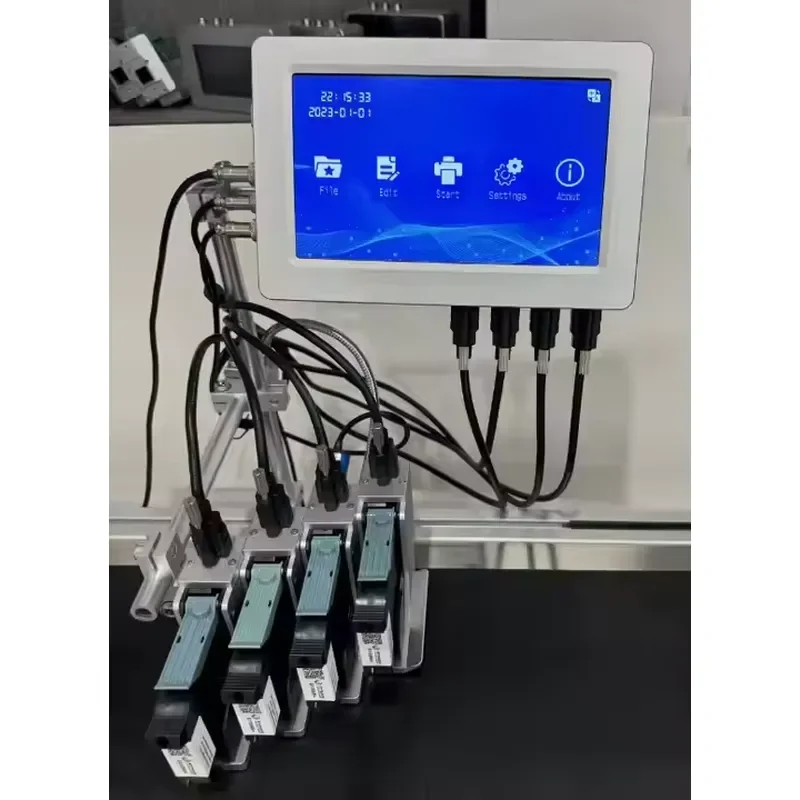 Yaomatec Industrial 4x25.4mm 10cm TIJ Bottle Expiry Date Label Barcode Automatic Online Thermal Inkjet Printer for Wood