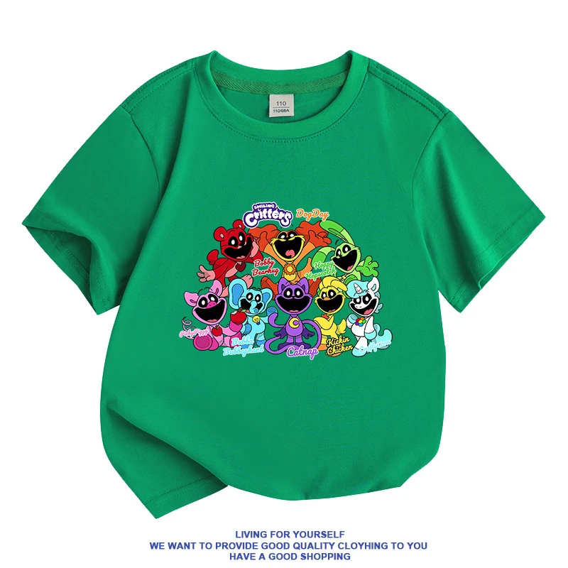 Smishings Critters Cat Kids ubranka letnie chłopcy moda t-shirt z krótkim rękawem chłopiec Catnap graficzna koszulka dla dziewczynek bawełniana koszulka