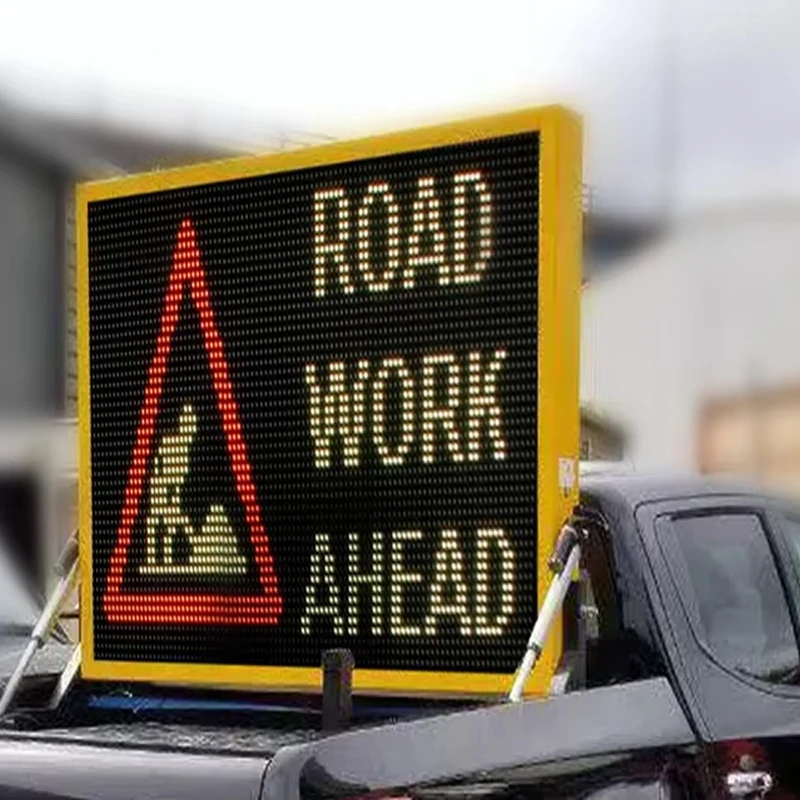 Vehicle mounted LED display dynamic information sign matrix screen Outdoor all road electronic sign Durable metal material