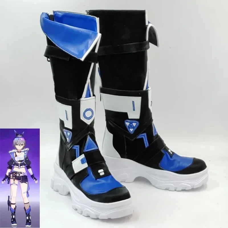 

Game Honkai: Star Rai Cosplay Boots Game Silver Wolf Cosplay Costume Anime Uniform Halloween Carnival Roleplay Outfit Wig Shoes