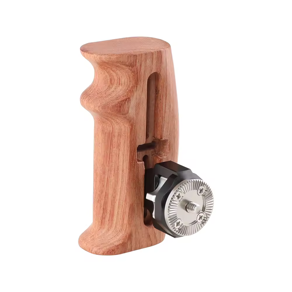 HDRIG ידית עץ מתכווננת עם חיבור ARRI Rosette Mount M6 Thumbscrew למצלמת DLSR Cage Kit Red Rig (או צד)
