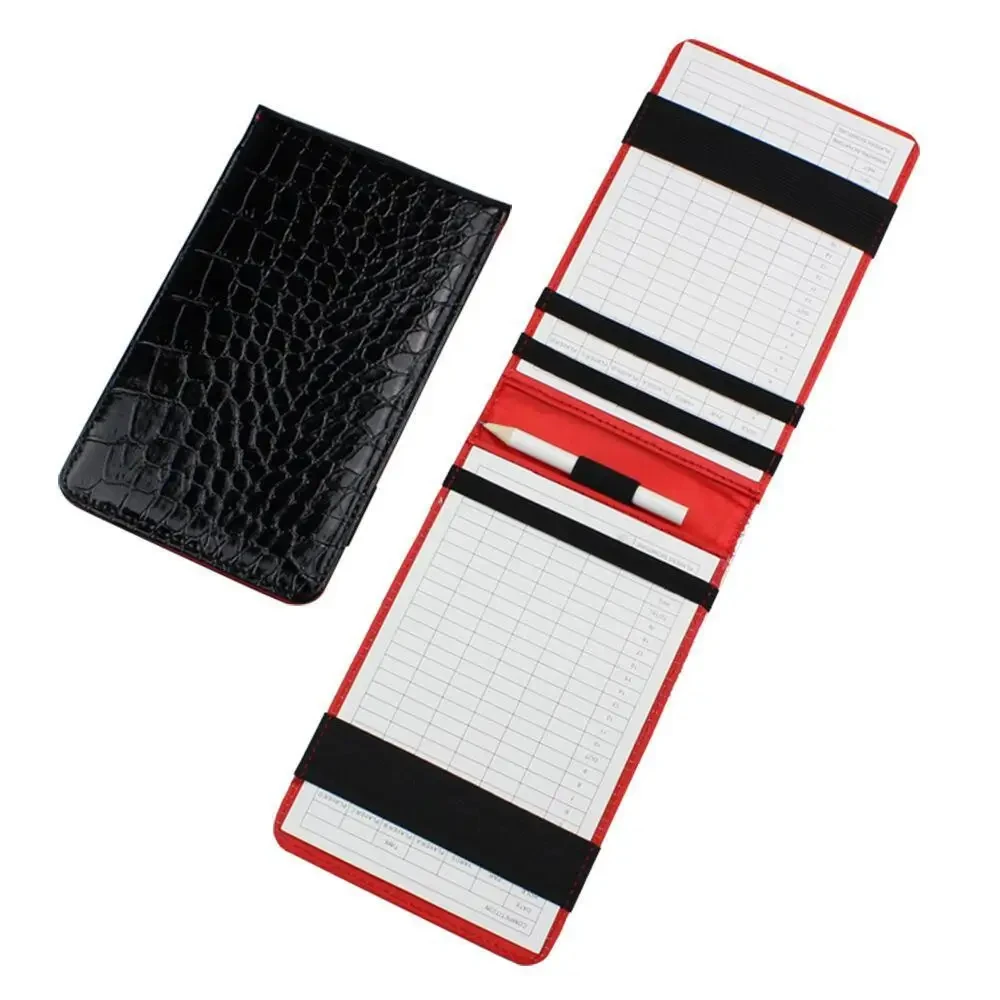 Golf Scorecard Holder Pu Leather Golf Score Card Pocketbook