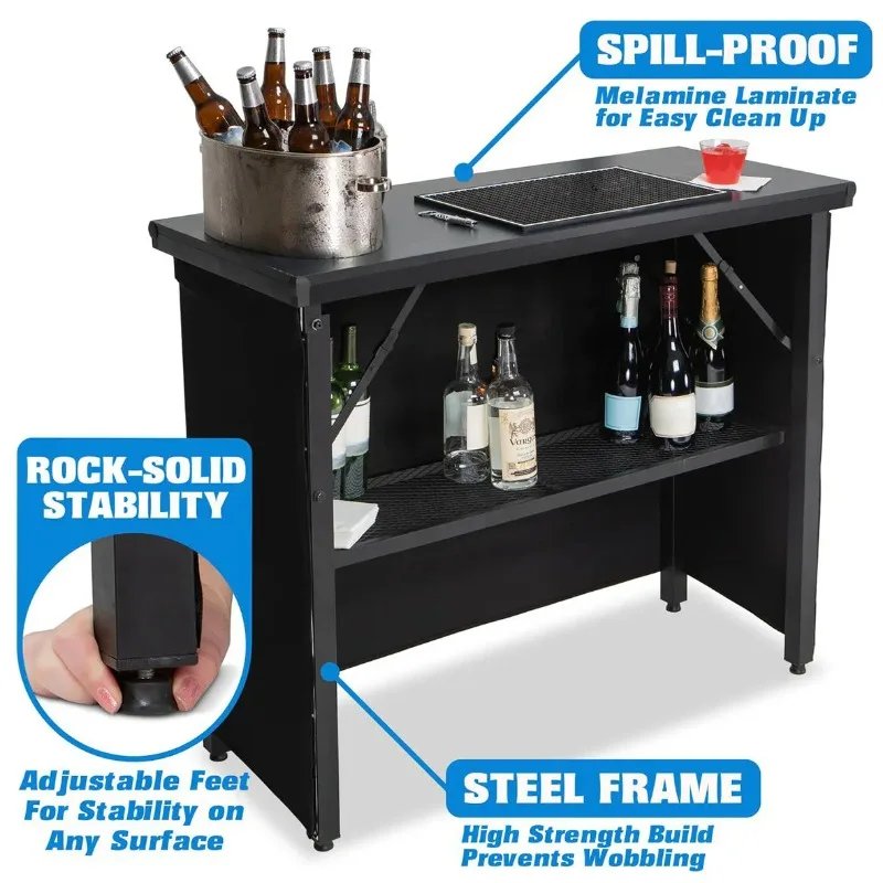 Outdoor Hotel Custom Metal Folding Modern Design Cheap Portable Bar Counter Outdoor Furniture