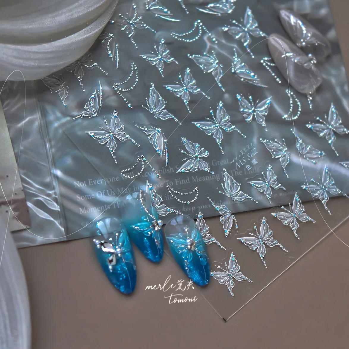 1 قطعة 5D البريق لامعة نمط مسمار ملصقات مسمار الفن Accessory المبهر بريق تحت عنوان المحمولة التجفيف السريع جرلي ملصقات #6