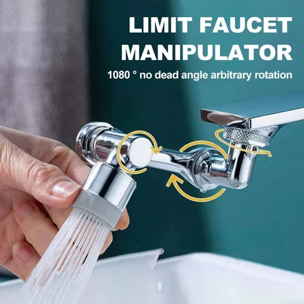 Multifunktion becken Wasserhahn 360-Grad-Heben Anti-Spritz-Wasser düse Badezimmer Gesicht Bürsten rotierende Verlängerung Roboterarm