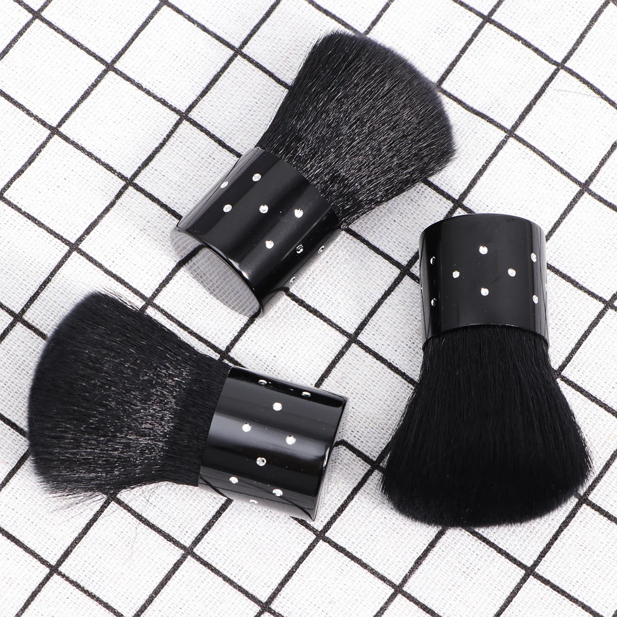 3Pcs Nail Art Cleaning Brush Professional Makeup Tool Ultra Soft Bristles for Daily and Salon Use Powder Cosmetics Application