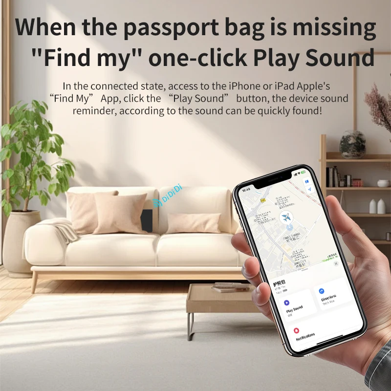 Passport Holder Work With iOS Find My Tracker Travel Documents Finder GPS Locator Passport Cover Tracker For Travel Essentials