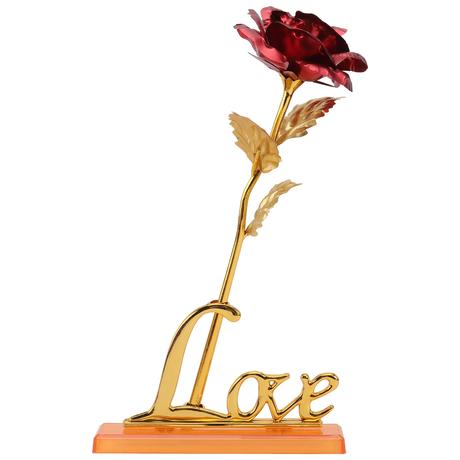 

Luxury 24K Gold Dipped Rose in Elegant Vase Lasting Artificial Gift for Her on Valentine's Day Mother's Day