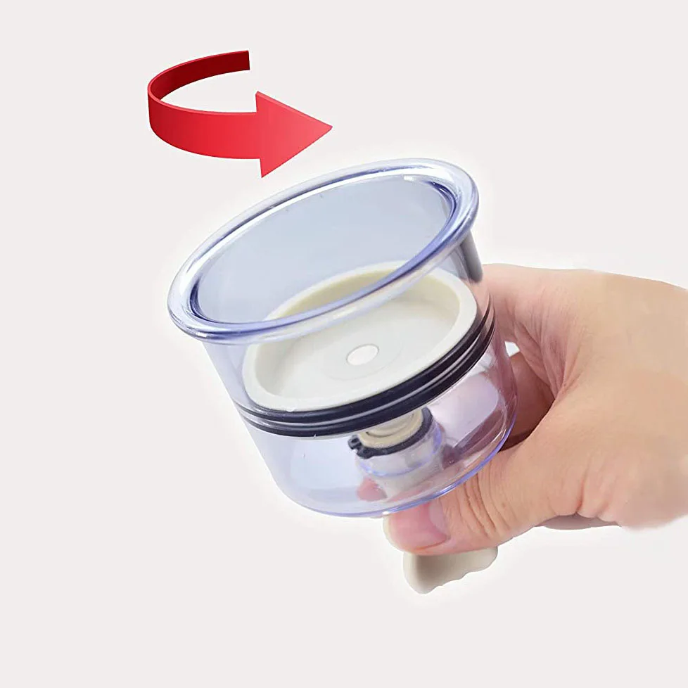 RMWIN-1 Pcs Cupping Suction Cups- Hand Twist Portable Thicken Vacuum Cupping Device Full Body Massager Massage Relax Cupping
