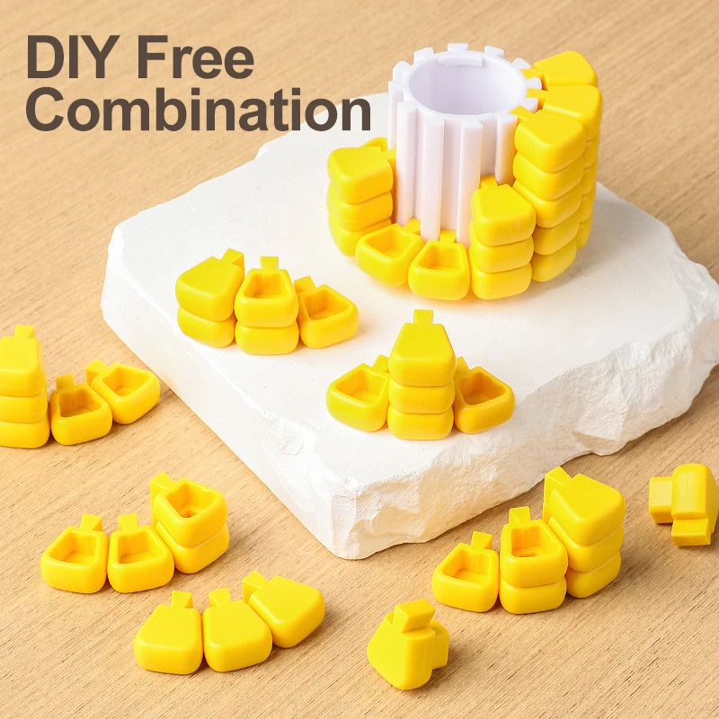 Schlüsselanhänger Mais-Puzzle DIY Kreatives Mais-Block-Handspielzeug Mini Entspannungs-Gehirntrainer Vielseitiges Intellektuelles Bausteinspielzeug – Detail 9