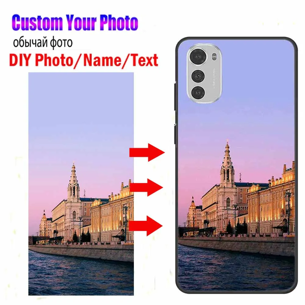 

Customized DIY Photos Phone Cases For Motorola Moto E32S E20 Edge 20 30 Pro Silicone Cover For Moto E40 E30 Soft Case Picture