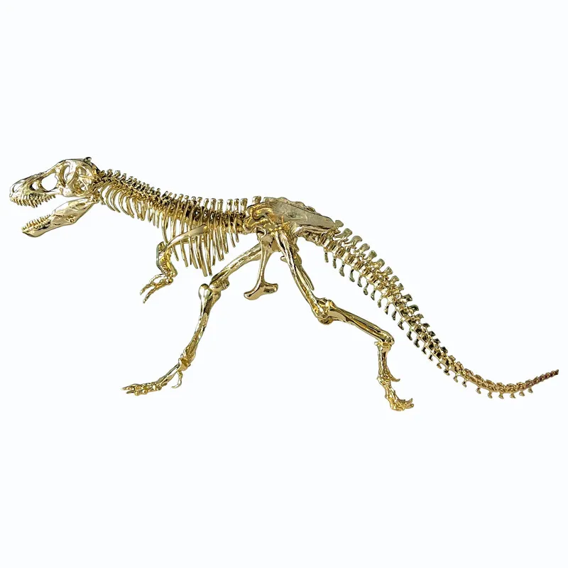 Modern Mechanical Tyrannosaurus Rex Ornament Electroplating Mirror Trend Play Dinosaur Model Art Dinosaur Skeleton Sculpture
