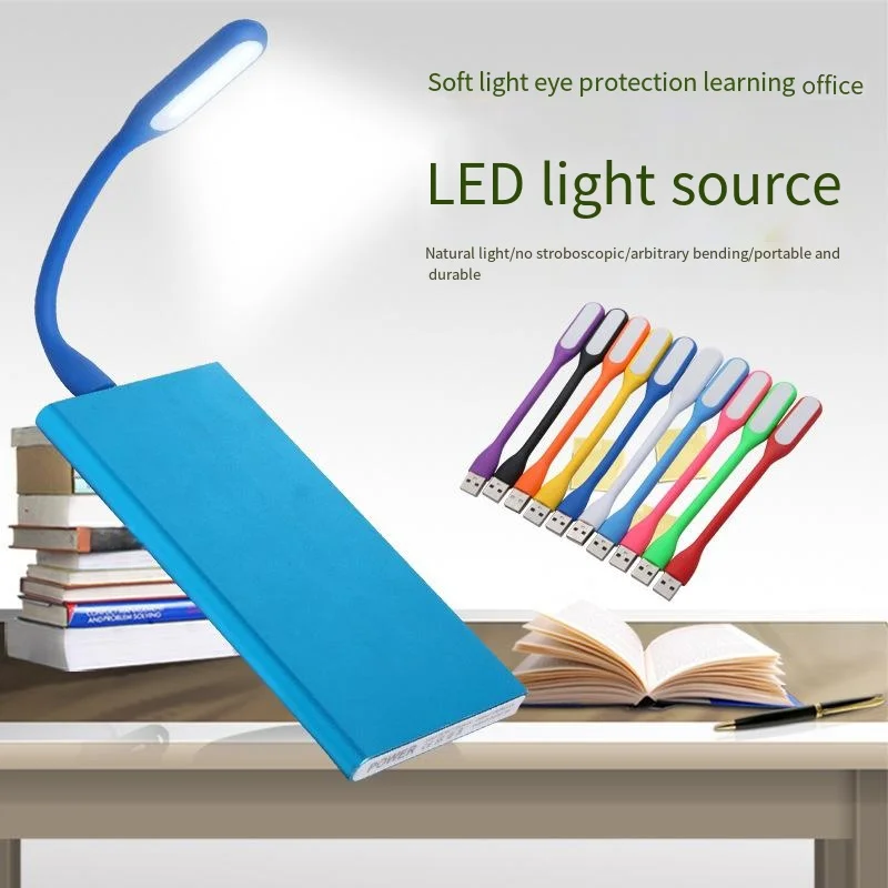 Portable USB LED Mini Book Reading Light Lamp Travel Table Lamp PC Computer Laptop Notebook Flexible Bendable Night Light