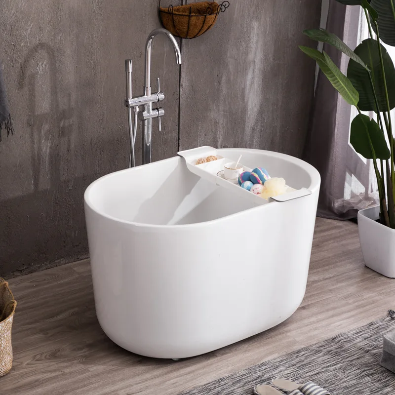 Wholesale Japanese-style small bathtub deepened bath adult bathtub, small apartment bathroom bathtub 0.8-1 meters