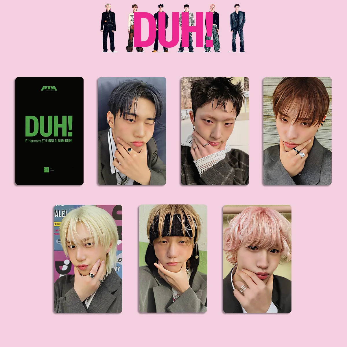 P1HARMONY DUH Album Photocards: Lista di Photocards INTAK THEO JONGSEOB, SW JJ MUSE K4 Ver. Selfie Lome Cards - Regalo per i fan e da collezione