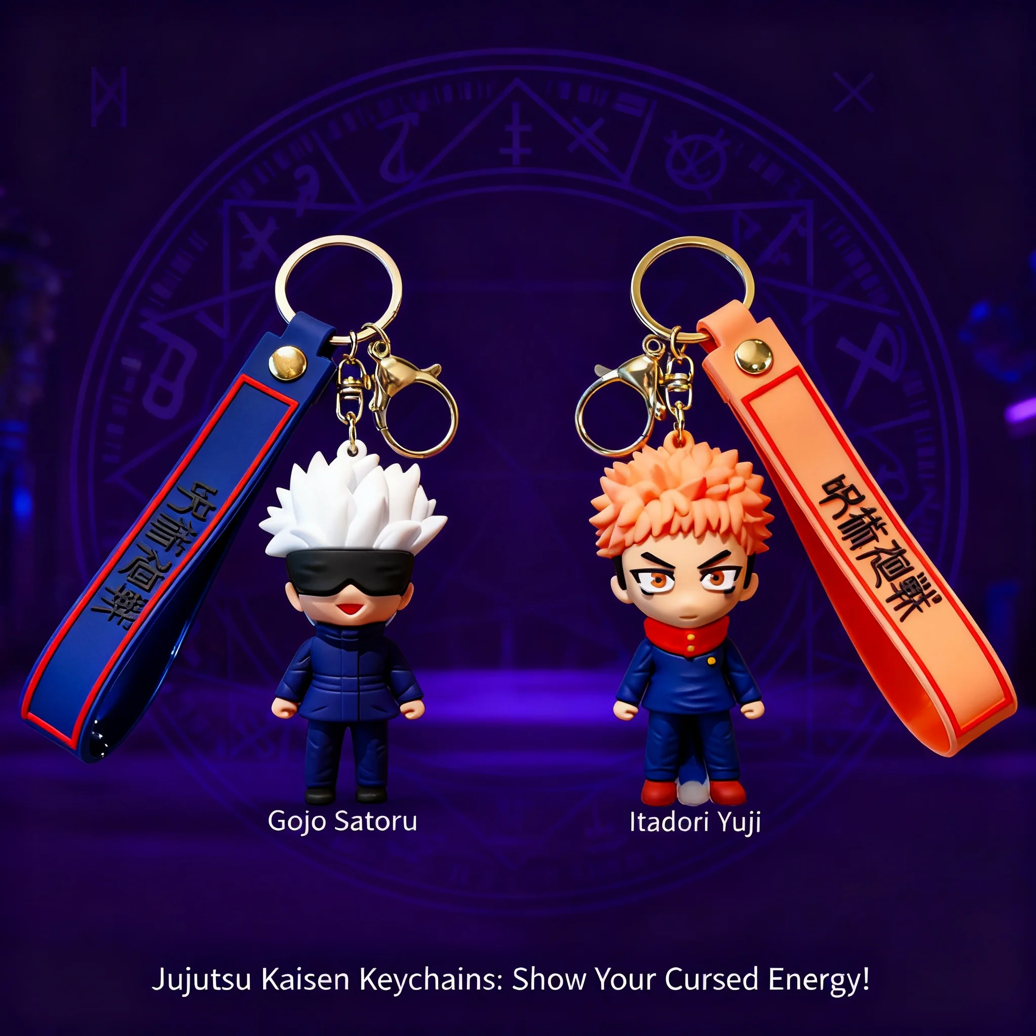 Llavero de Anime Jujutsu Kaisen, Figura de Acción Coleccionable, Mercancía de Satoru Gojo, Megumi Fushiguro, Dibujos Animados, 3.ª Generación