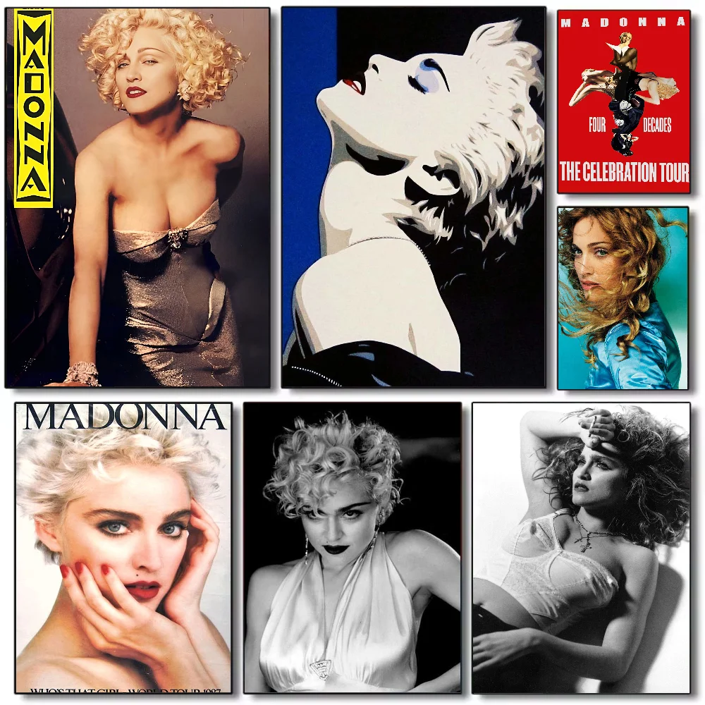 

Famous singer M-Madonna C-Ciccone Poster HD art sticky wall waterproof home living room bedroom bar aesthetic decoration