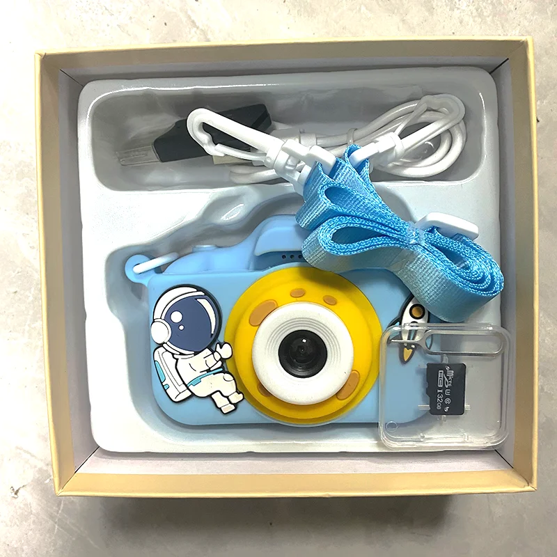 Mini Cartoon Spaceman  Camera 2 Inch HD Screen Educational Children Toys Portable Video Digital Camera SLR Camera For Kid Gifts