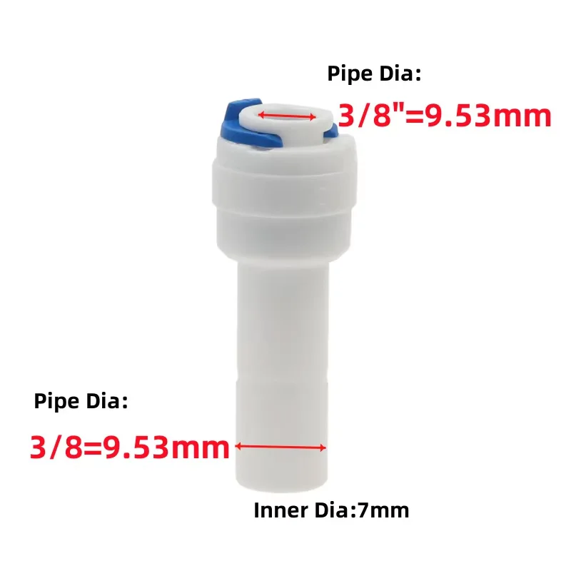 

Reverse Osmosis 1/4 3/8 Hose Connection Quick Coupling To 1/4 3/8 Stem L Straight Tee RO Water Aquarium Plastic Pipe Fitting
