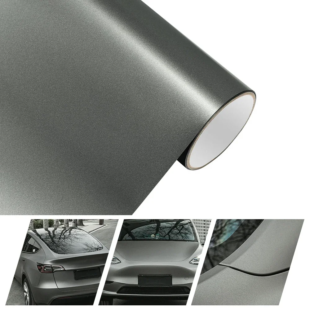 

PET Matte Metallic Selenite Grey Vinyl Film Motorcycle Body Decals Car Film Covers Decoration Accessories Wrap Foil Stickers