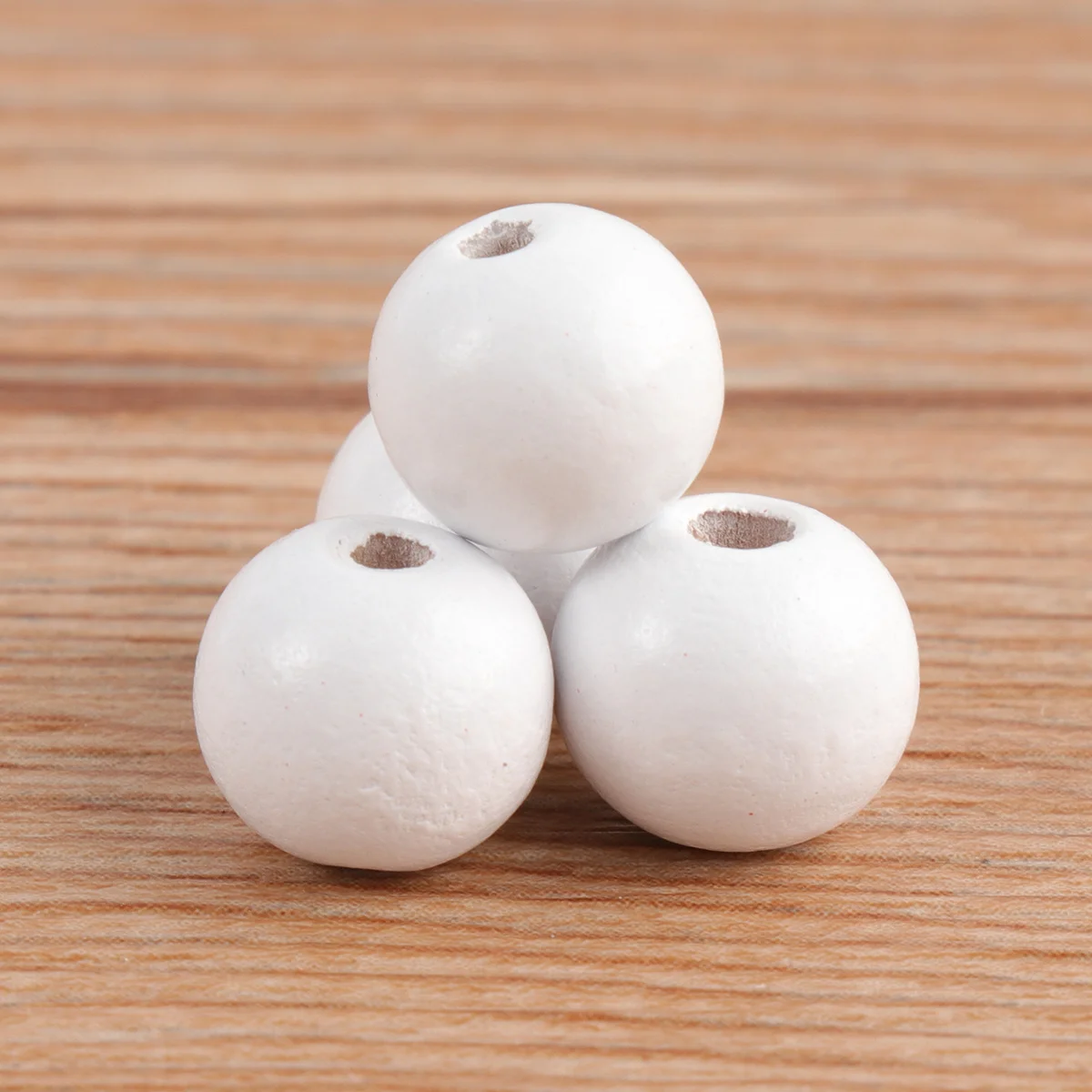 500 قطعة الخرز الخشبي الأبيض فاصل مستدير صديقة للبيئة الطبيعية 10 مللي متر ثقب Craft بها بنفسك الحرفية صنع المجوهرات حبة اكسسوارات للفن الإبداعي #6