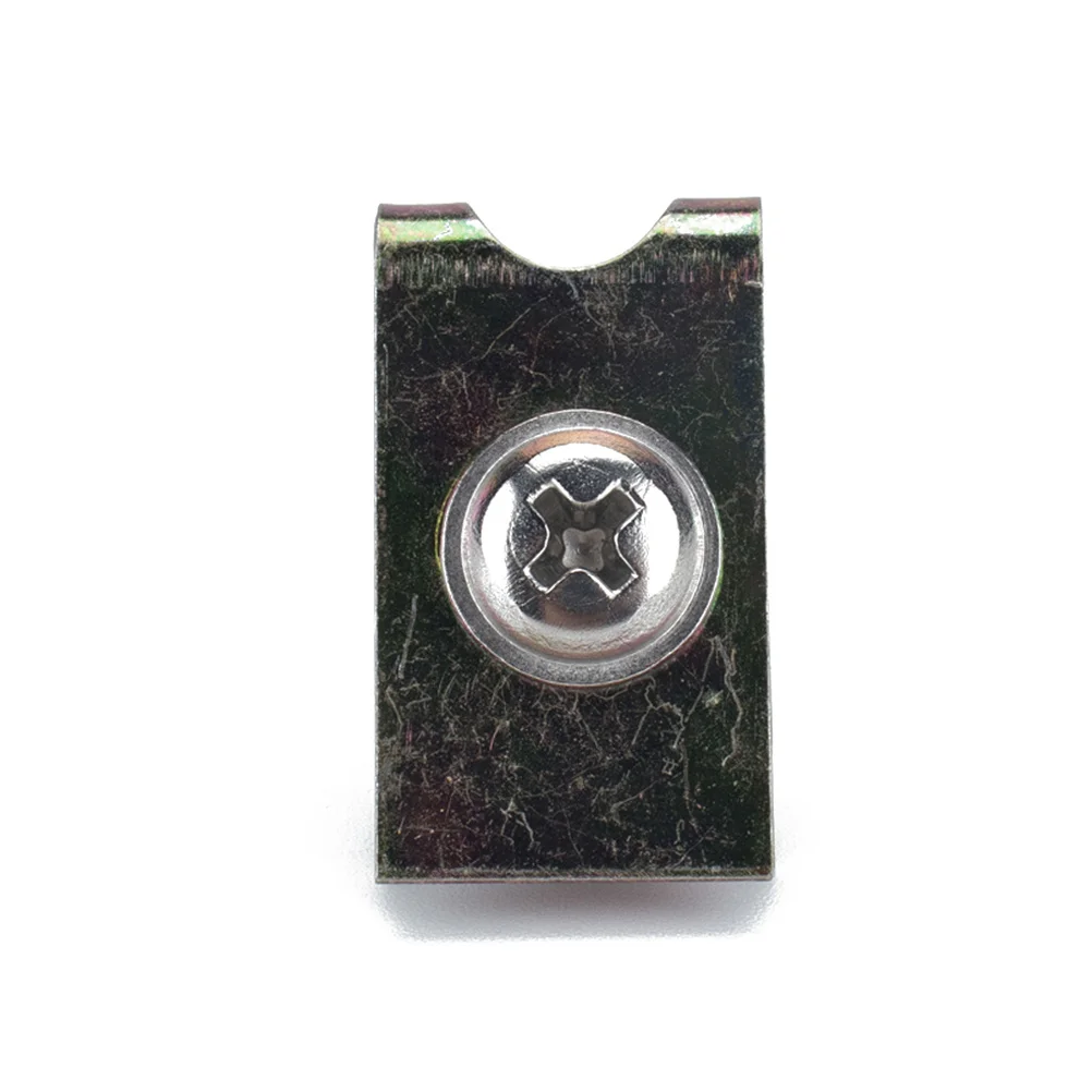 

50Pcs Galvanized U Type Spring Sheet Screws High Elasticity Strength Hardness Bumper Fixing Easy Install Manganese